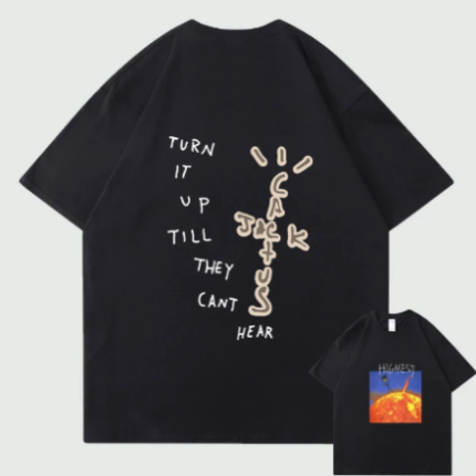 Turn It Up Till They Cant Heart Cactus Jack T-Shirt