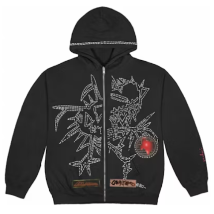 Travis Scott Blackout Zip Up Hoodie