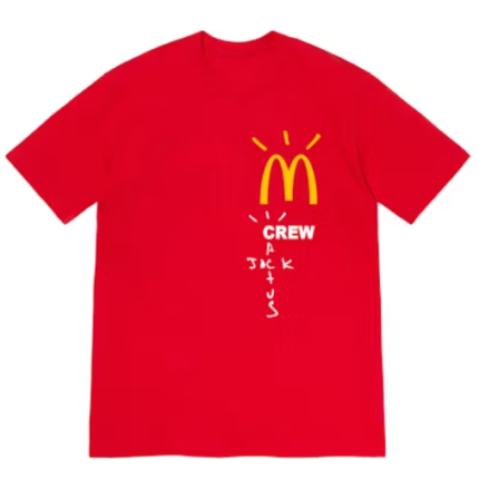 Travis Scott x McDonald's Crew Red T-shirt