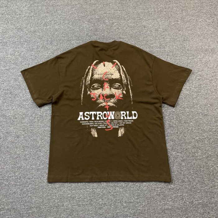 Travis Scott Cactus Jack x Astroworld Brown T-shirt